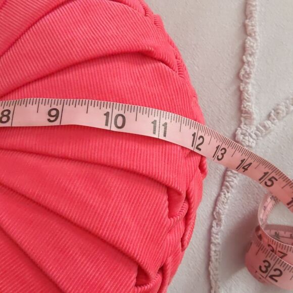 Vintage Corduroy Round Decorative Accent Pillow Pink - Picture 4 of 5